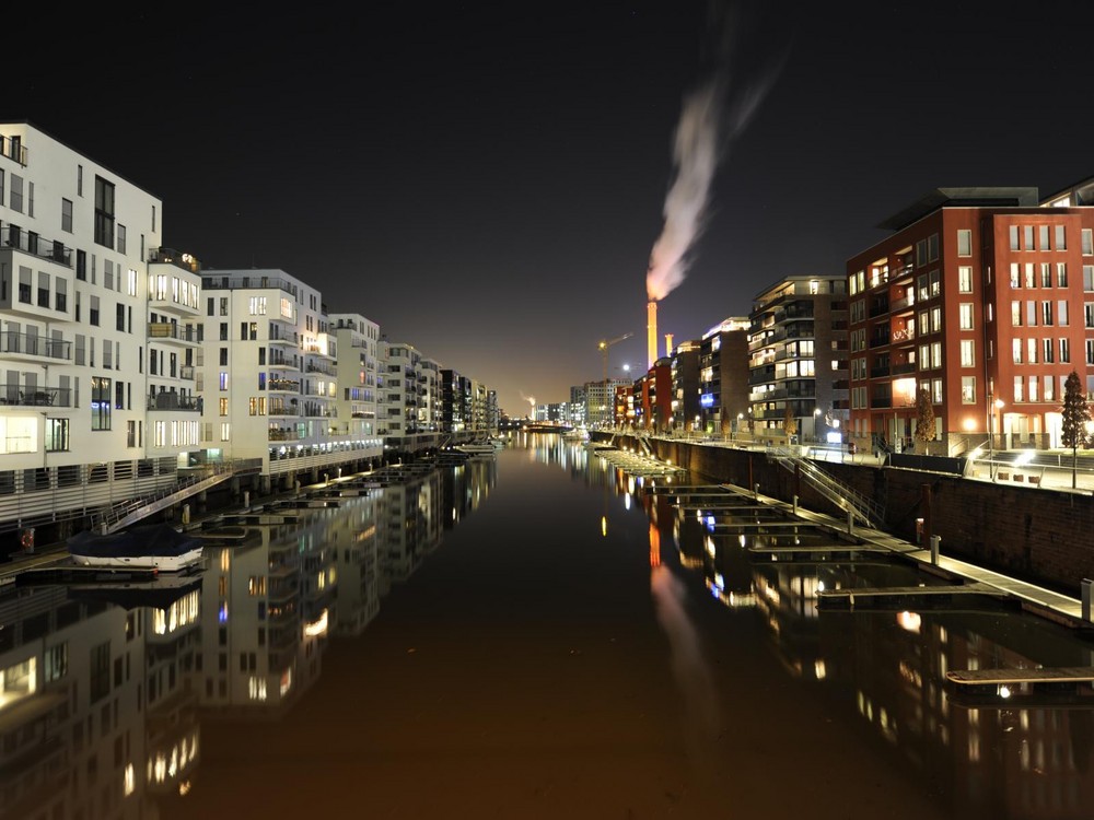 Frankfurt Hafen bei Nacht