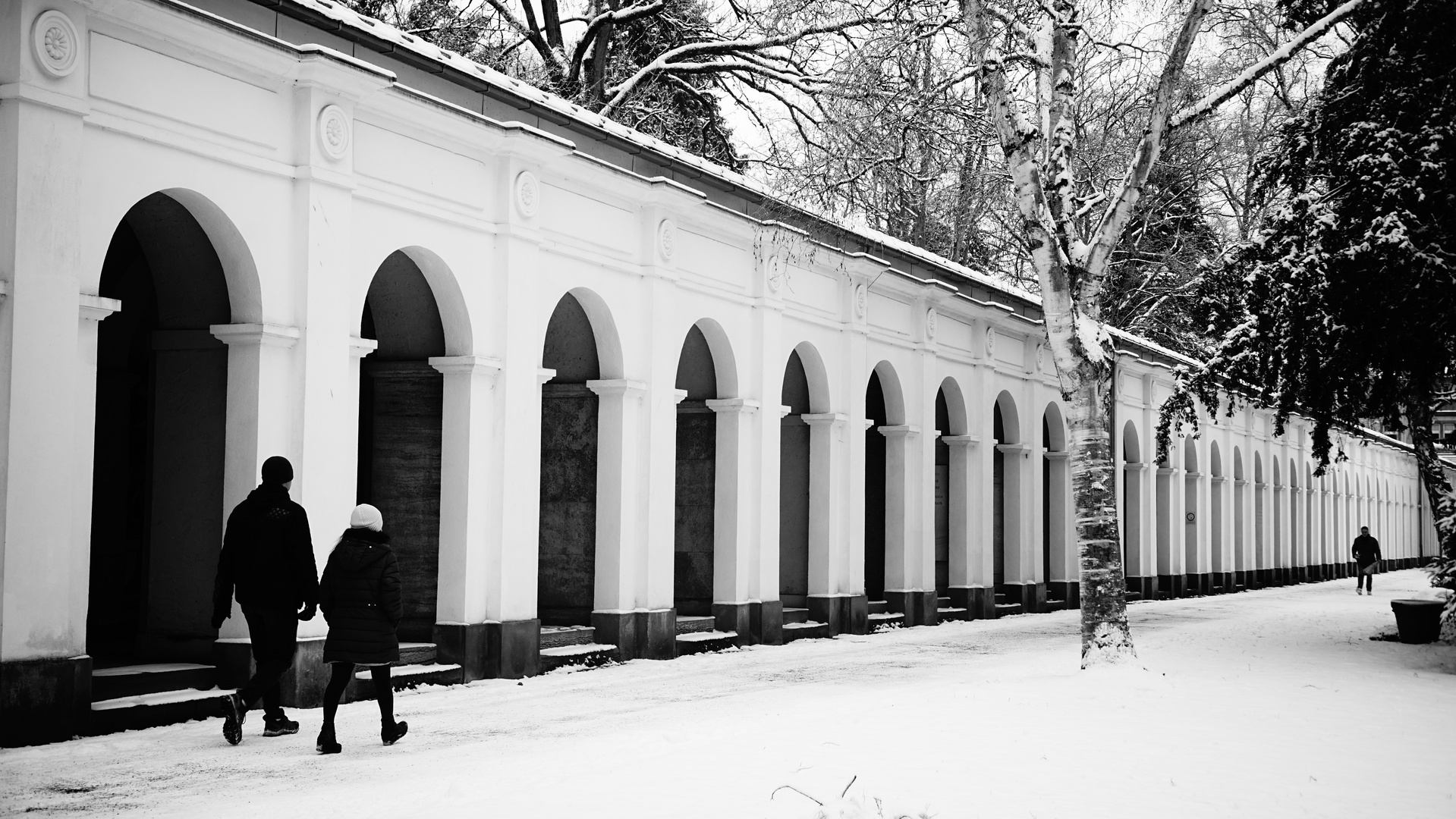 Frankfurt Hauptfriedhof Gruftengang