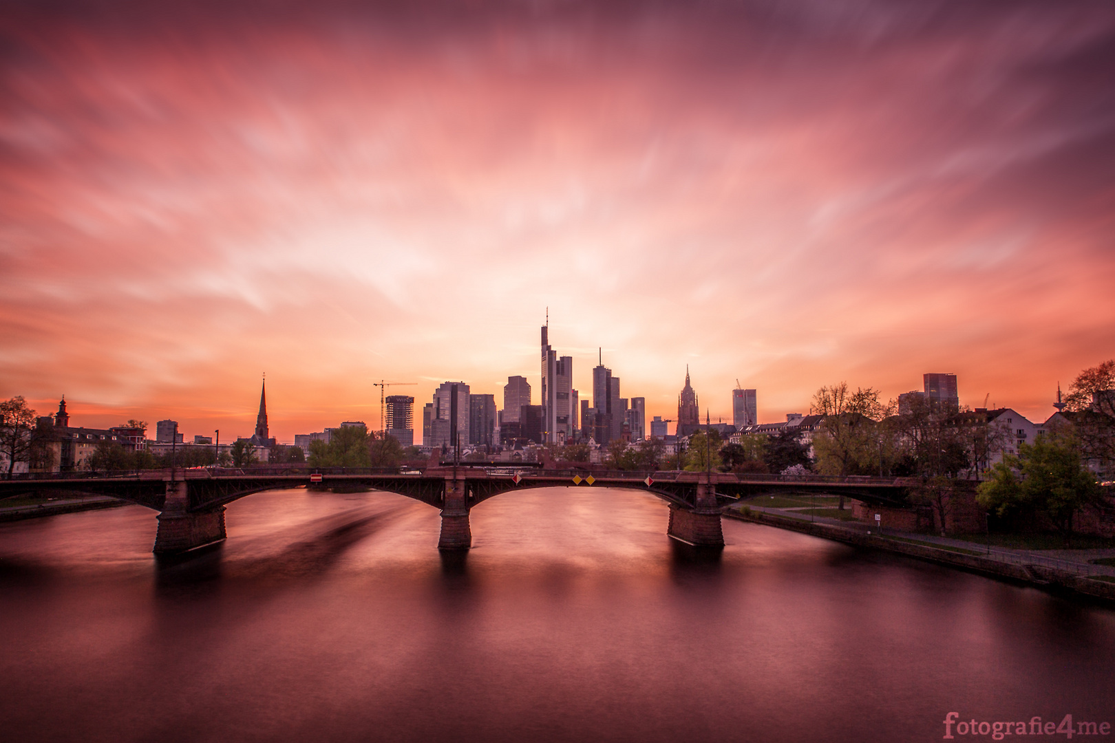 Frankfurt im Sonnenuntergang