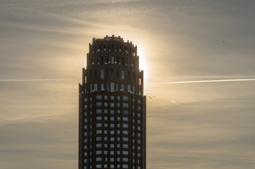 Frankfurt, Main-Plaza Gegenlicht