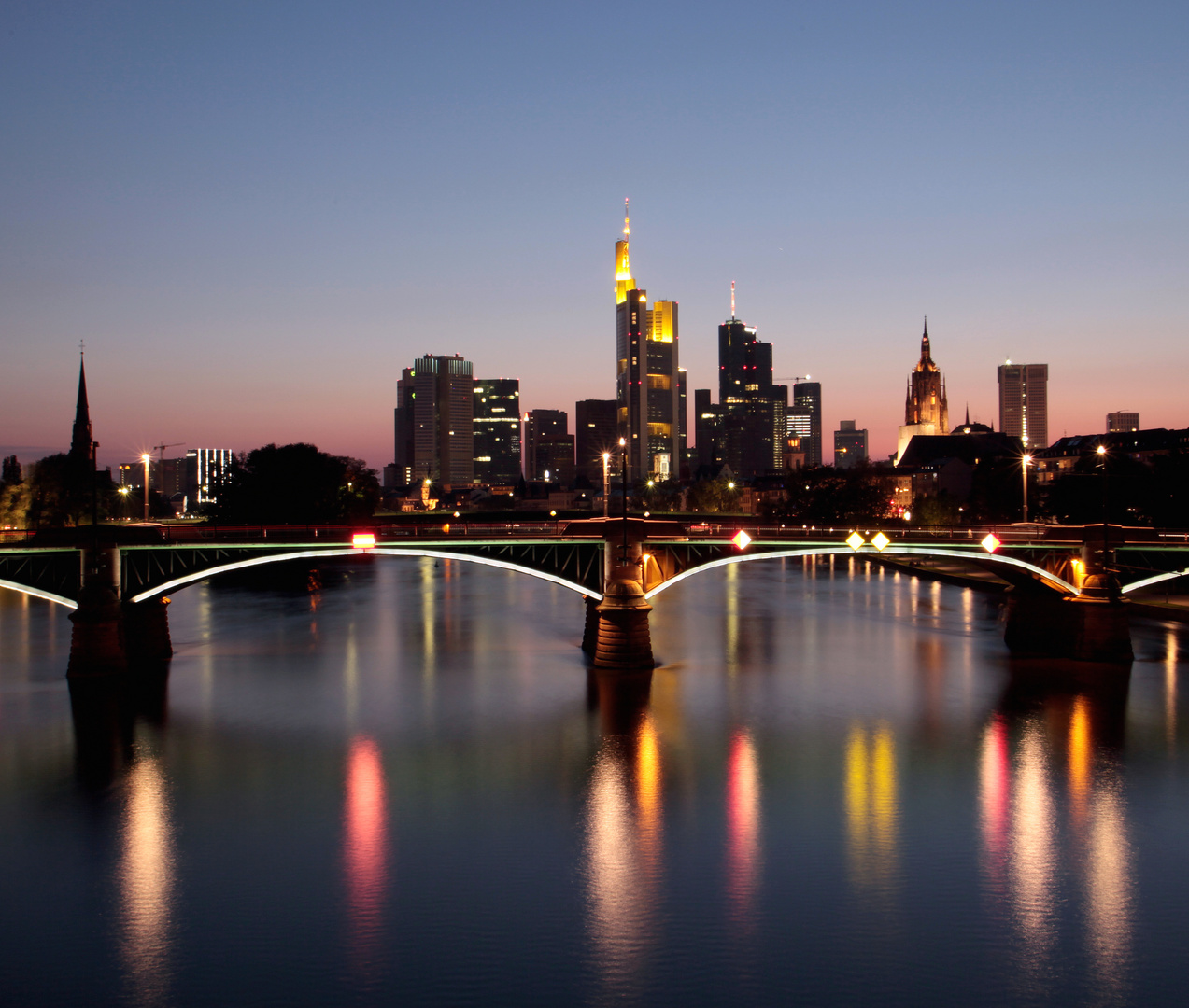 Frankfurt Night skyline