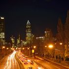 Frankfurt, sicht auf Messeturm by night