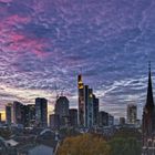 Frankfurt Skyline Abendhimmel