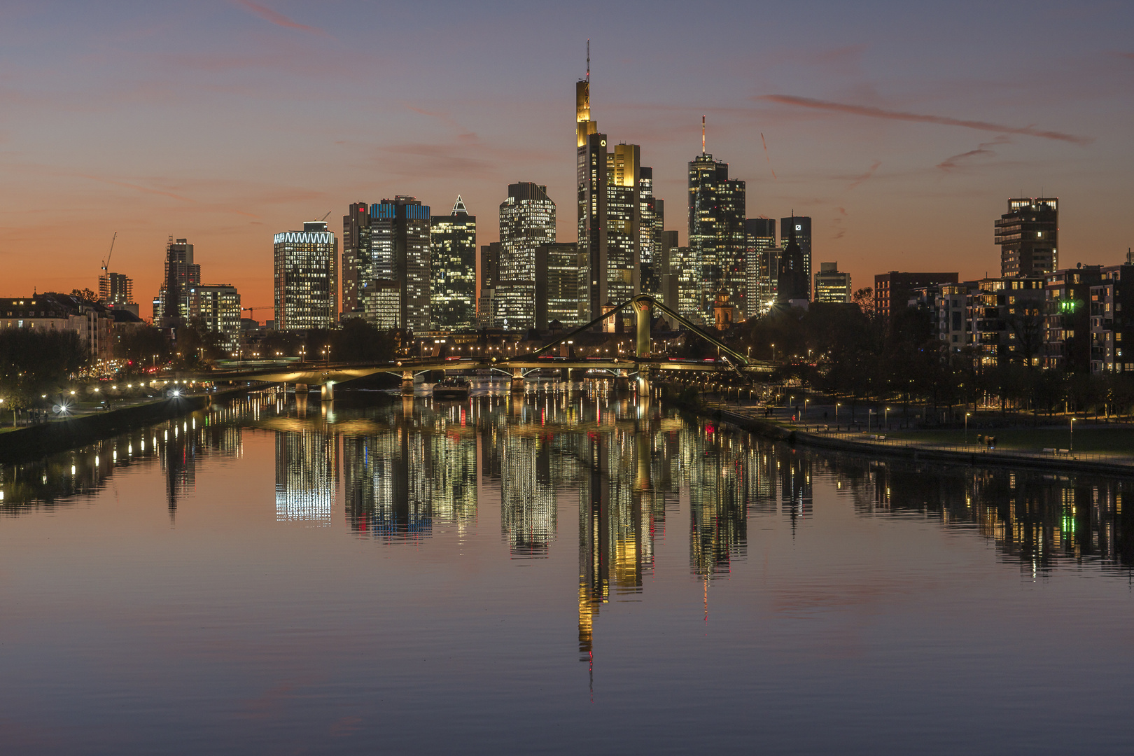 Frankfurt-Skyline am 09.11.2021
