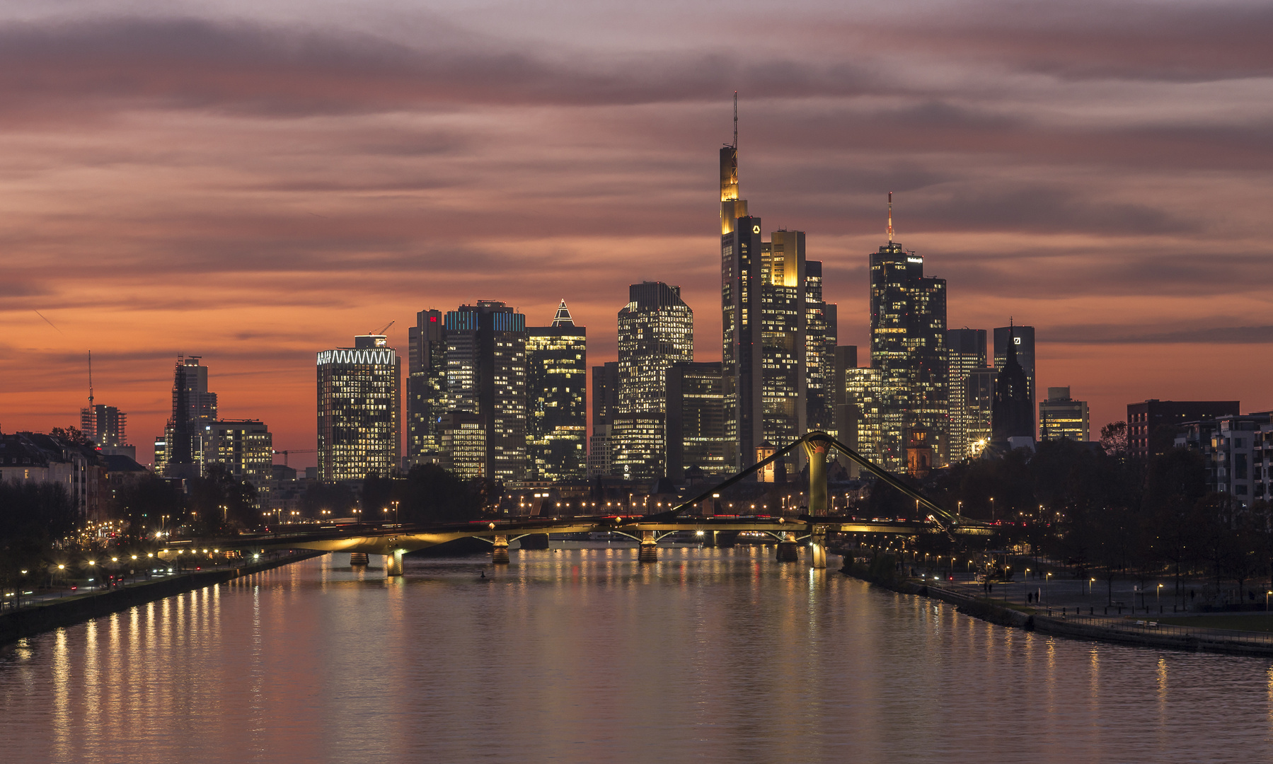 Frankfurt-Skyline am 10.11.2021