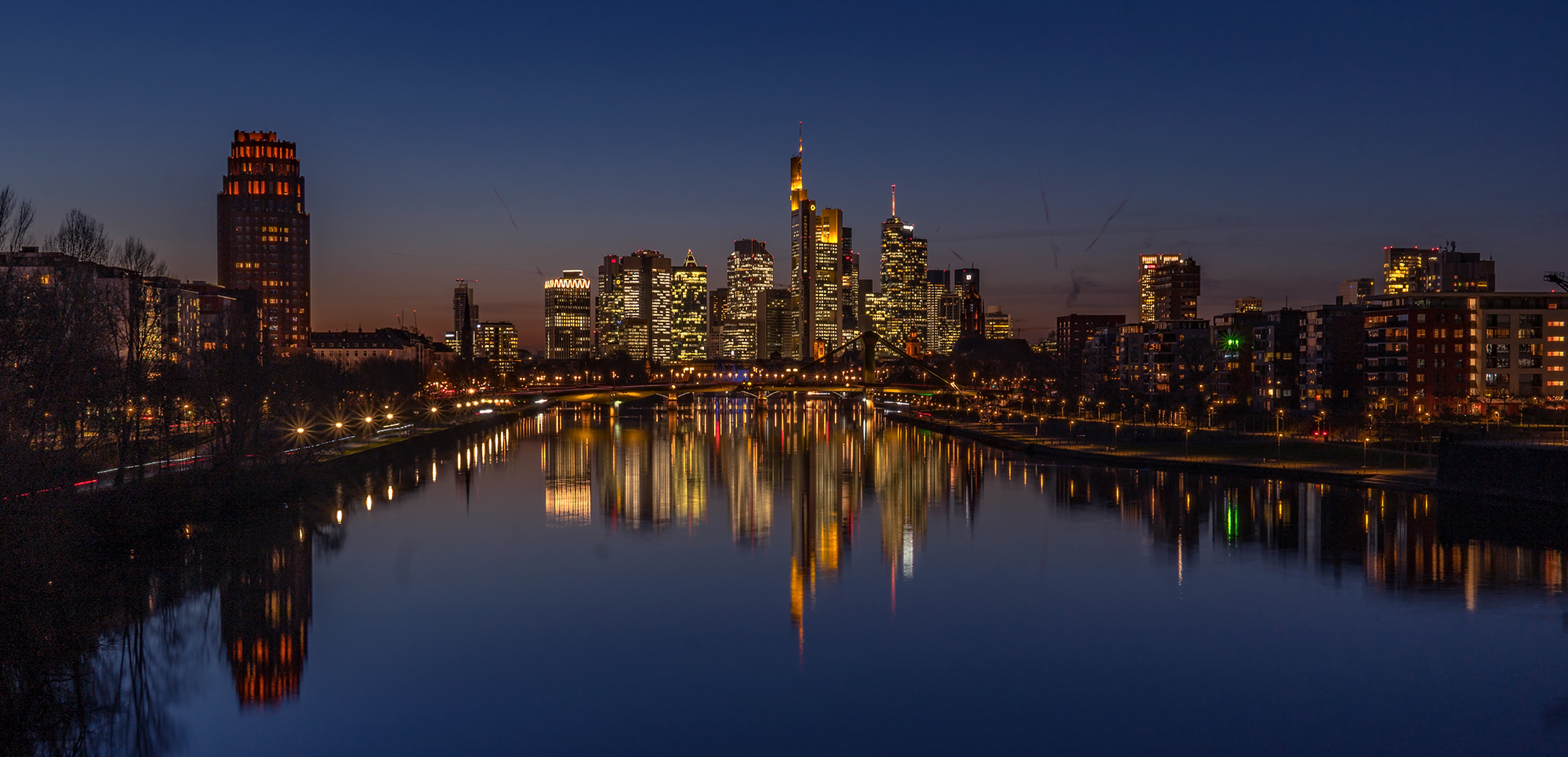 Frankfurt-Skyline am 16.01.2020