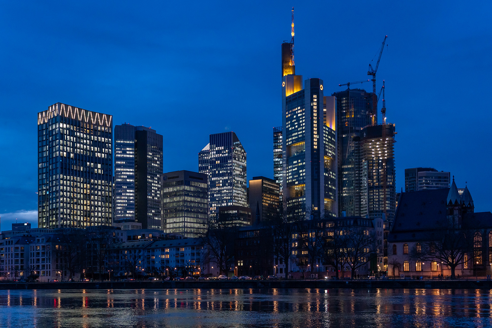 Frankfurt-Skyline am 20.02.2024