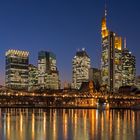 Frankfurt-Skyline am Abend am 06.02.2020
