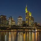 Frankfurt-Skyline am Abend am 27.09.2017