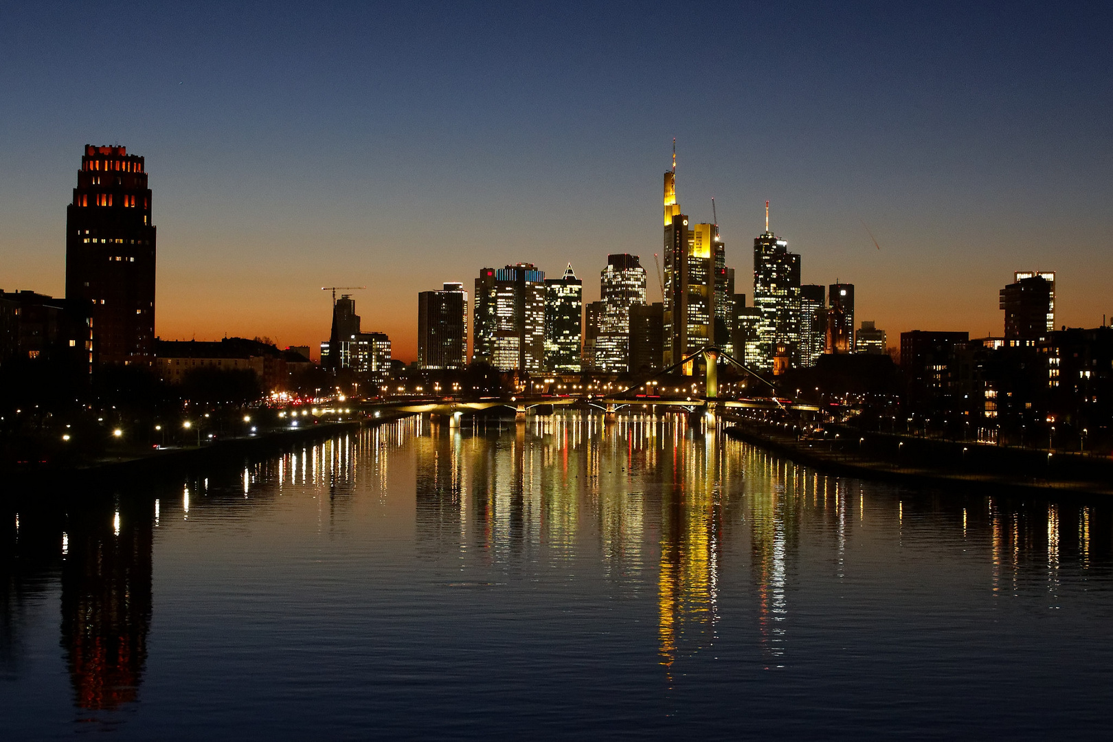 Frankfurt Skyline at night Foto Bild world Frankfurt Skyline at night Foto Bild world
