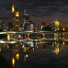 Frankfurt-Skyline bei Nacht