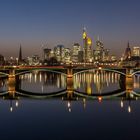 Frankfurt-Skyline bei Nacht am 15.02.2017