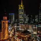 Frankfurt Skyline - hochkant - "In the Christmas spirit"