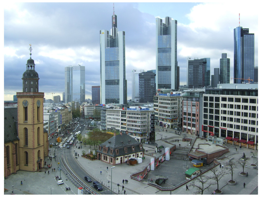 Frankfurt Skyline Skyscraper Wolkenkratzer Fotomontage