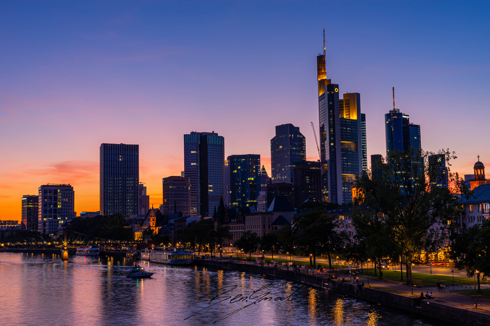 Frankfurt Skyline Sunset