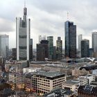 Frankfurt Skyline vom Dach des Hochhauses neben MyZeil