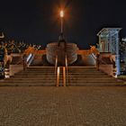 Frankfurt Treppe zum Eisernen Steg