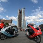 Frankfurt: Velotaxis vor dem EZB-Neubau