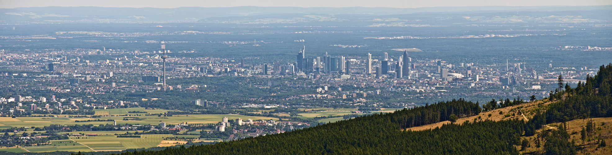 Frankfurt vom Feldberg aus gesehen