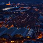 Frankfurt von oben - Blaue Stunde