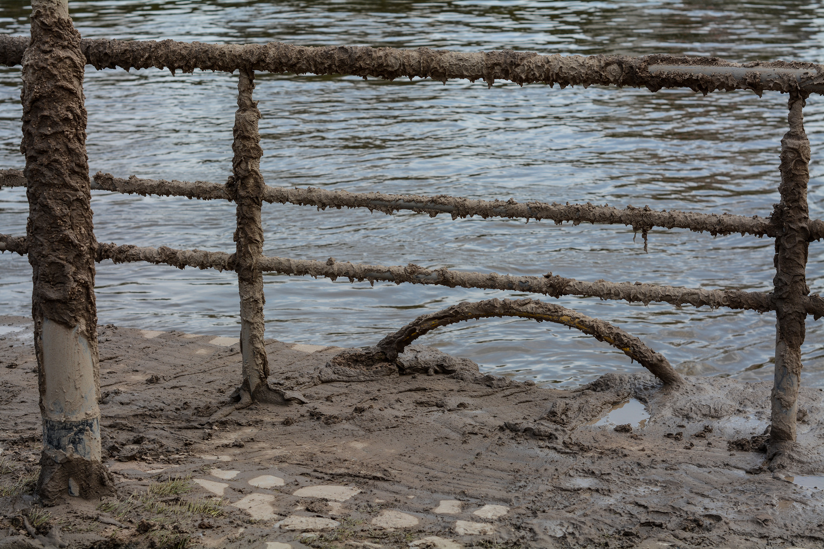 Frankfurt: Weseler Werf nach dem Hochwasser Juni 2013