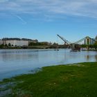 Frankfurt: Weseler Werft Hochwasser im Juni 2013