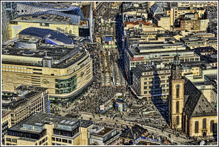 Frankfurter Fussgängerzone (hdr)