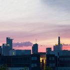 Frankfurter Skyline bei Tagesanbruch