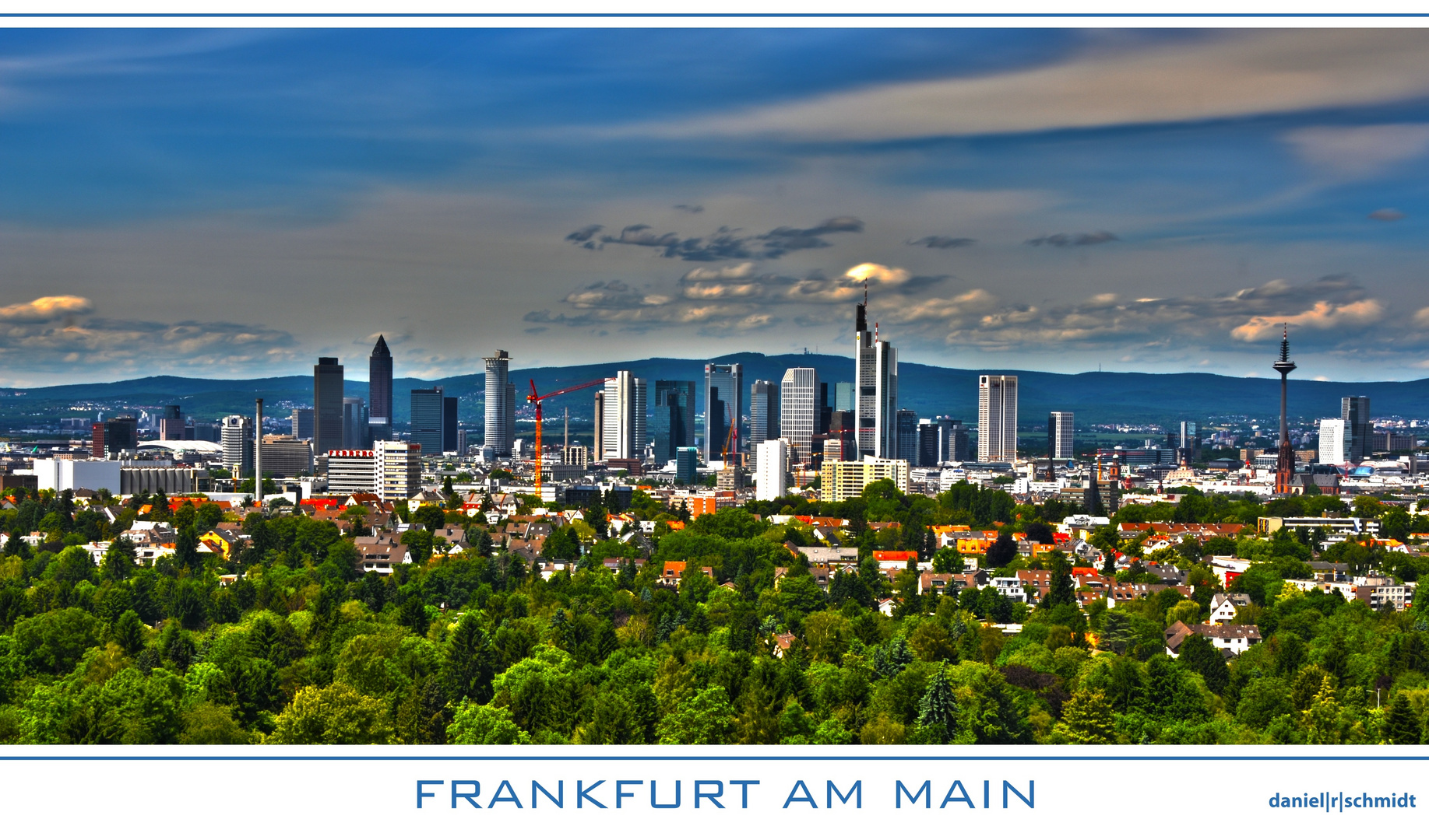 Frankfurter Skyline, gesättigtes HDR