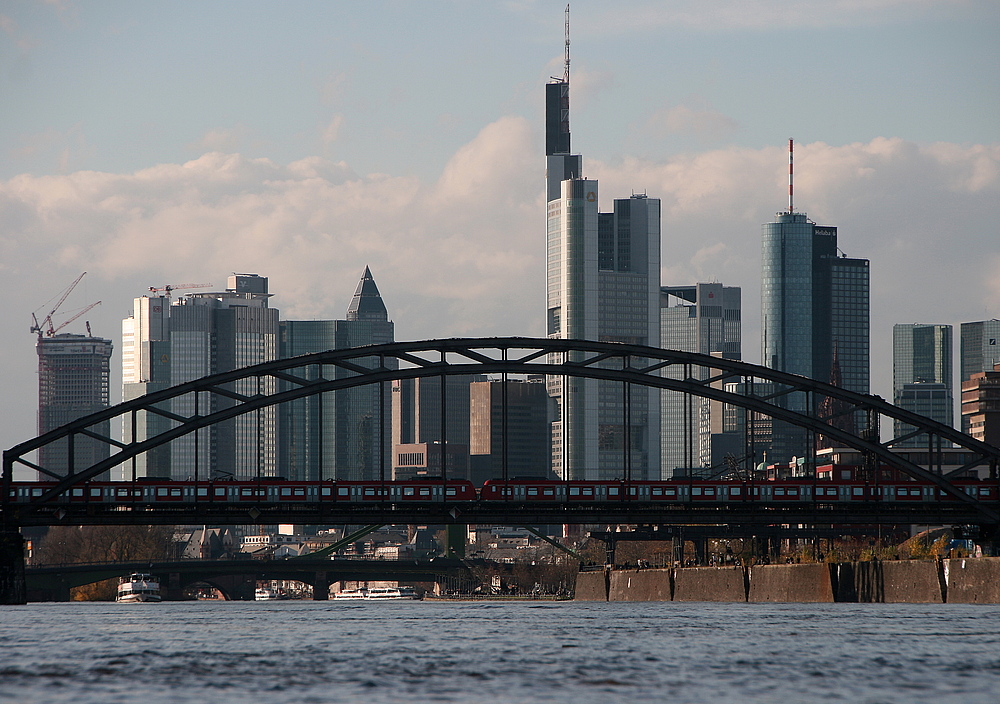 Frankfurter Skyline, gesehen von Oberrad