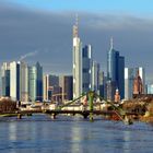 Frankfurter Skyline - Hochwasser