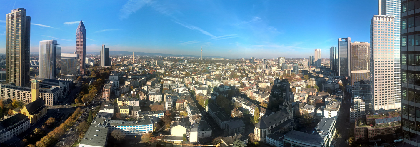 Frankfurter Skyline im Herbst