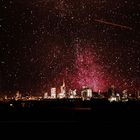 Frankfurter Skyline mit Sternenhimmel