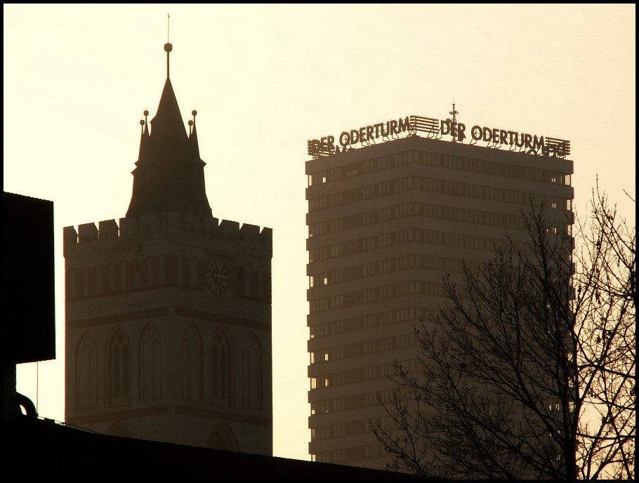 Frankfurter Türme im Abendlicht (2)