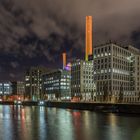 Frankfurter Westhafen bei Nacht