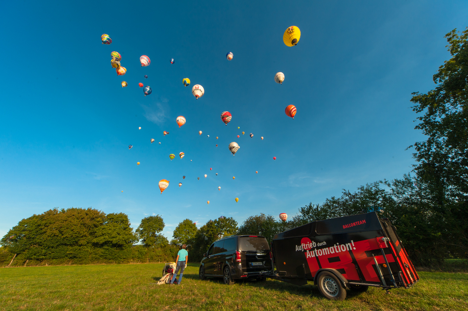 Frankreich 2017: Loire, Ballon Europameisterschaft in Brissac-Quincé-11