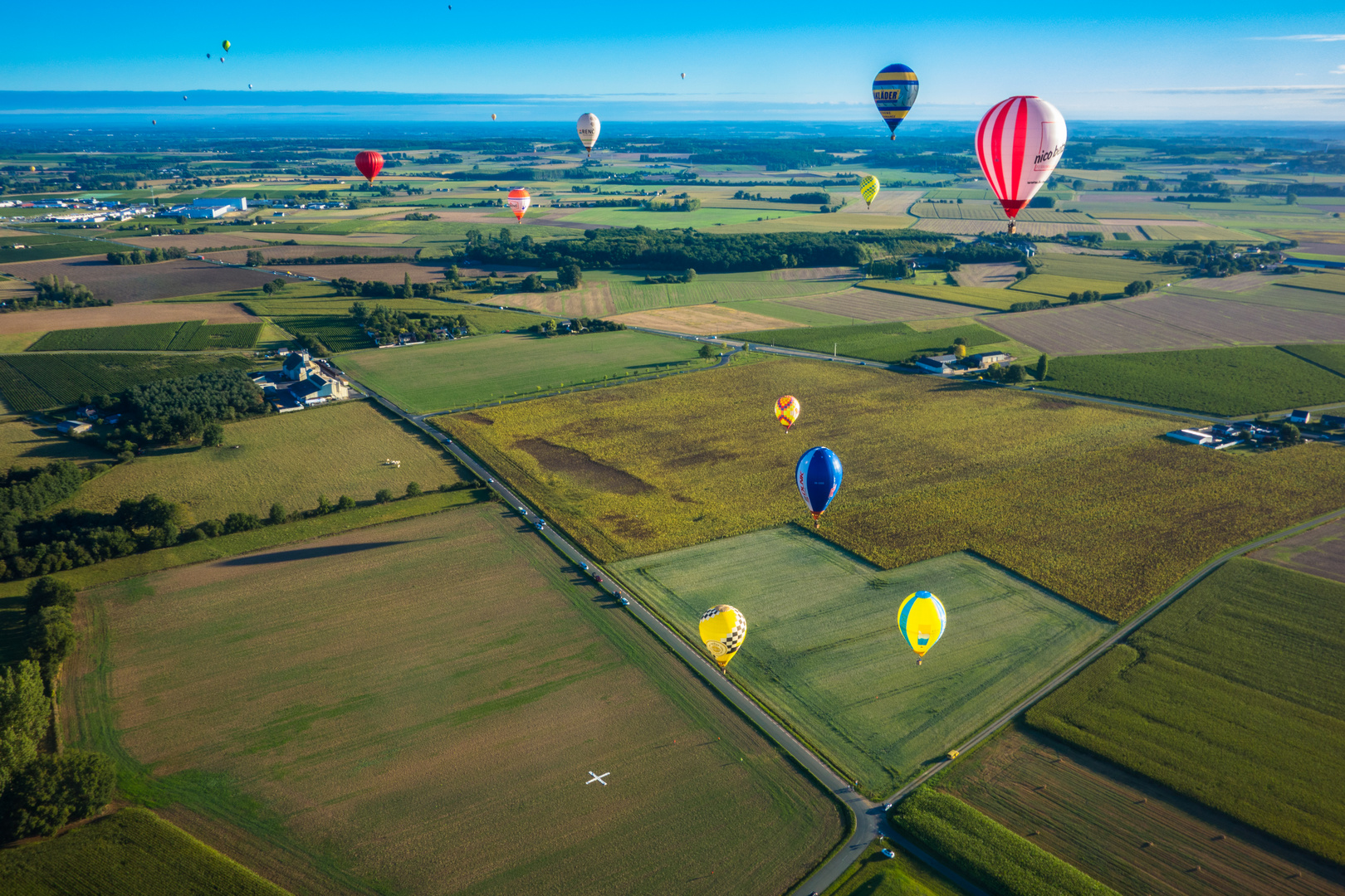 Frankreich 2017: Loire, Ballon Europameisterschaft in Brissac-Quincé-5