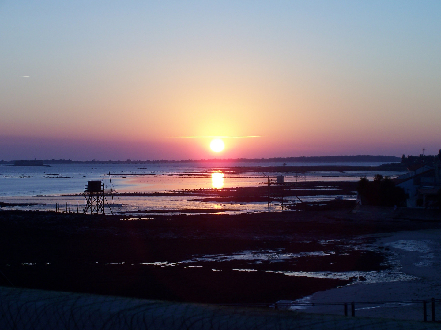 Frankreich am Strand - ein Sonnenuntergang