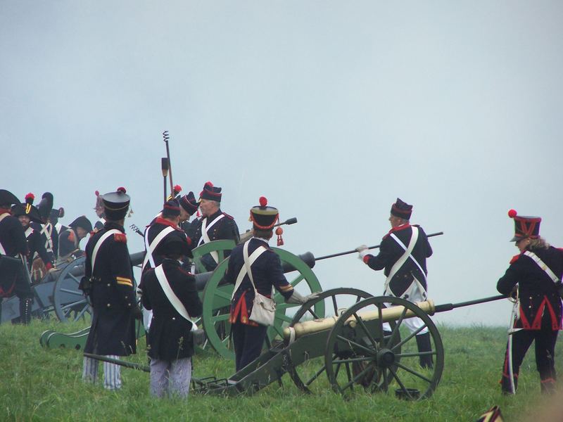 franz. Artillerie während der Schlacht