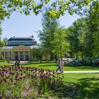 Franzensbad - Kurpark mit Blick zur Trinkhalle der Glaubersalzquelle