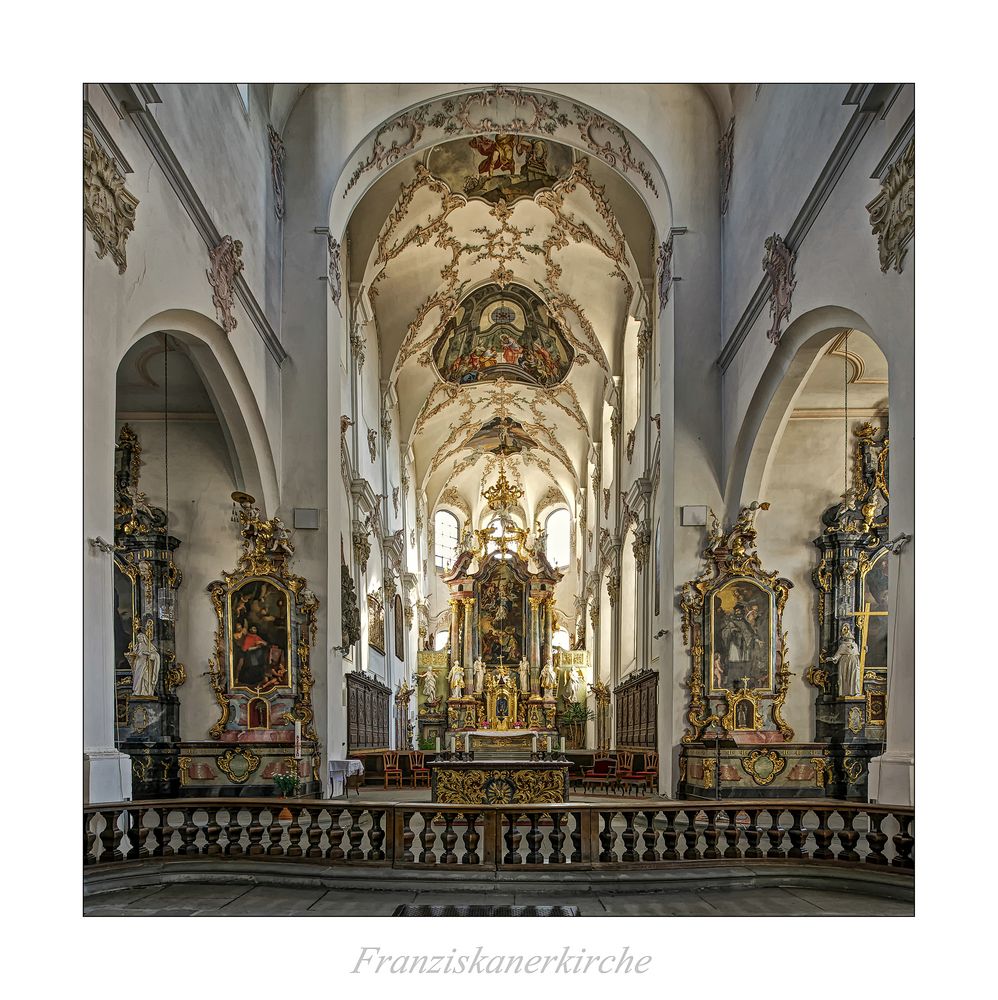 Franziskanerkirche (Überlingen) " Blick zum Chor..."