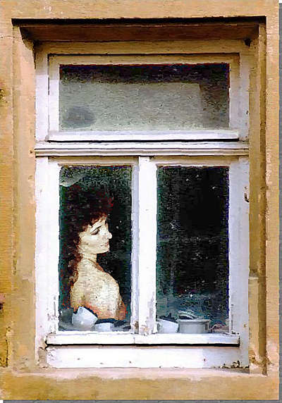 Frau am Fenster