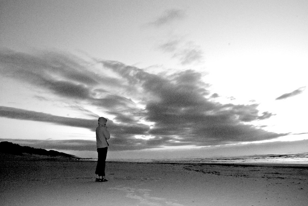 Frau am Strand