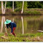 Frau am Teich