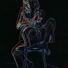 Frau auf Stuhl