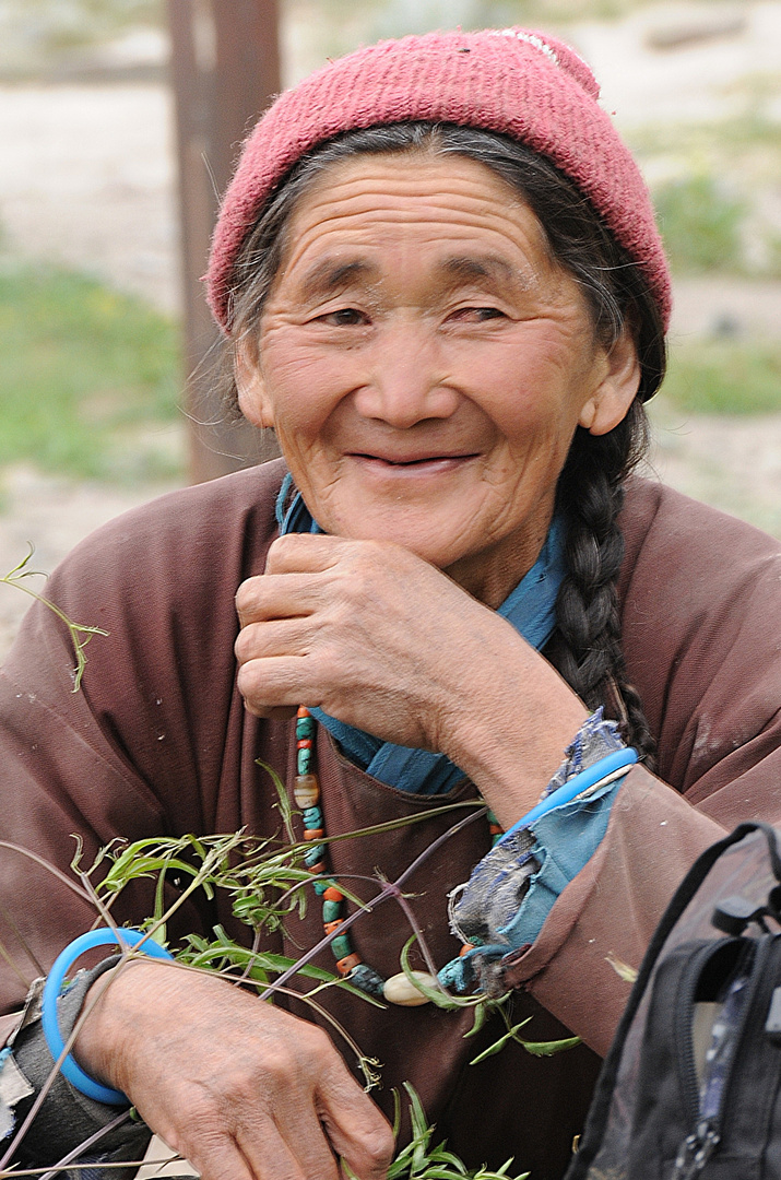 Frau aus Miru, Ladakh