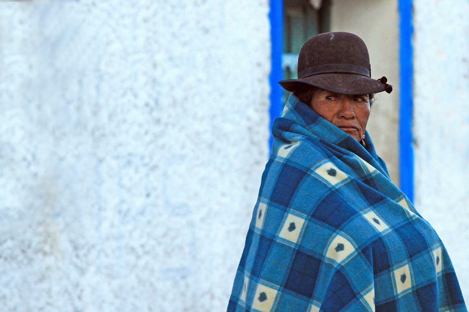 Frau aus Tahua, Altiplano, Bolivien