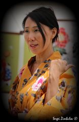 Frau im Kimono