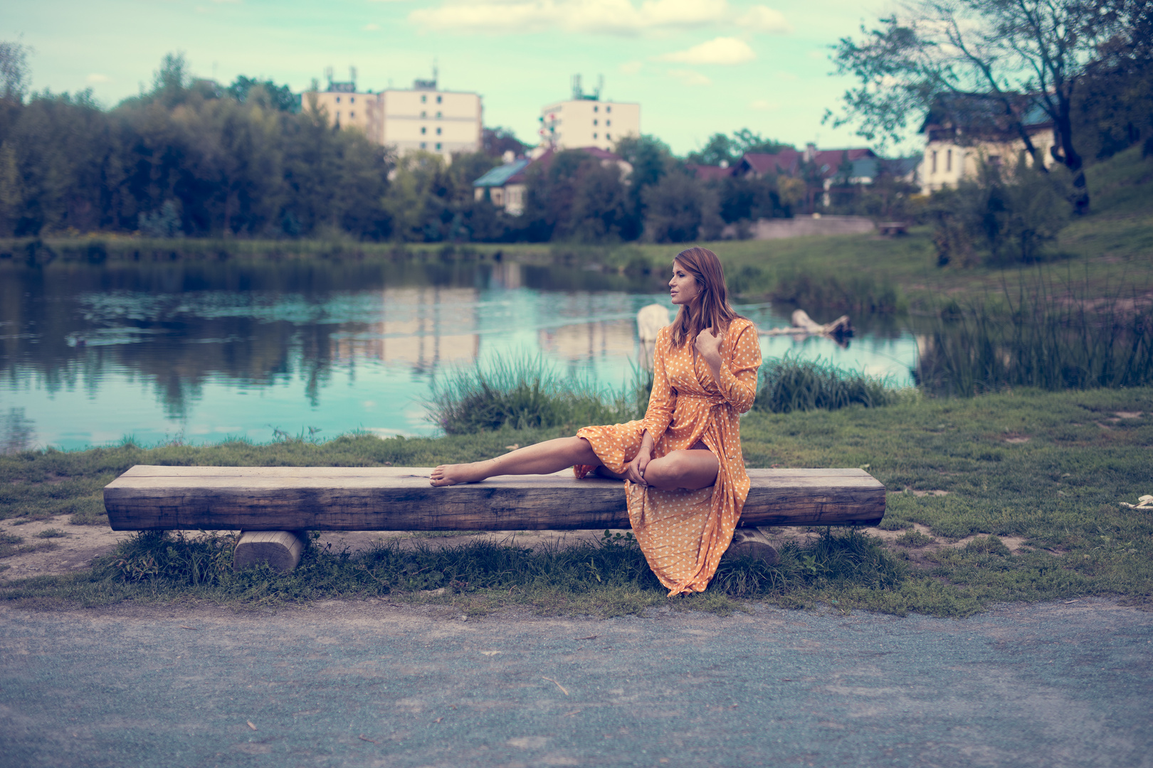 Frau im Park