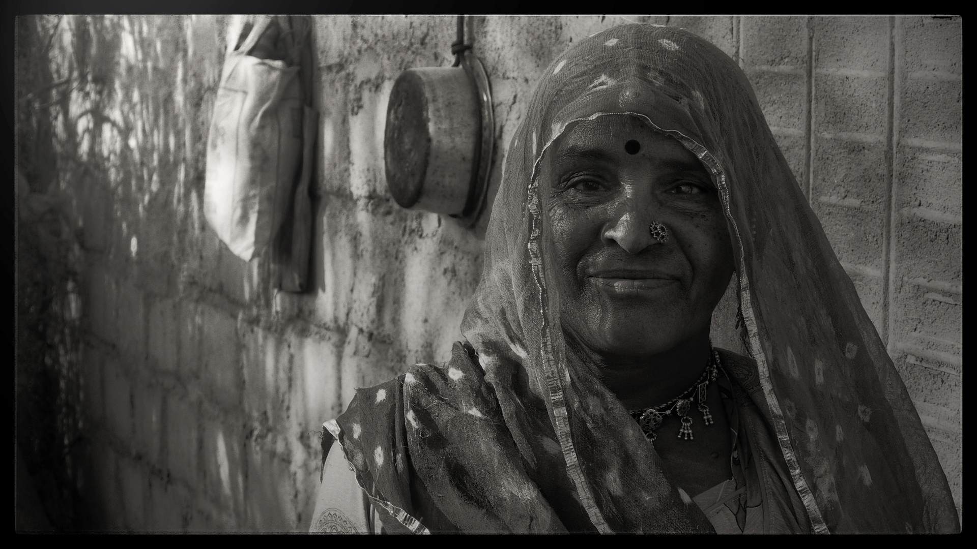 Frau in Indien, die Großmutter